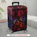 1-Piece Skull Pattern Abstract Geometric Colorful Halloween  Suitcase Luggage Cover, Stretch Protective Sleeve