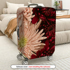 1-Piece Floral Chrysanthemum Colorful Elegant Artistic  Suitcase Luggage Cover, Stretch Protective Sleeve
