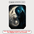 1-Piece Wolf Moon Nature Cosmic Night Mystical  Suitcase Luggage Cover, Stretch Protective Sleeve