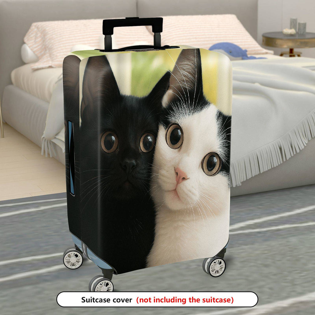 1-Piece Cute Cat Lovers  Animal Fun Decorative  Suitcase Luggage Cover, Stretch Protective Sleeve