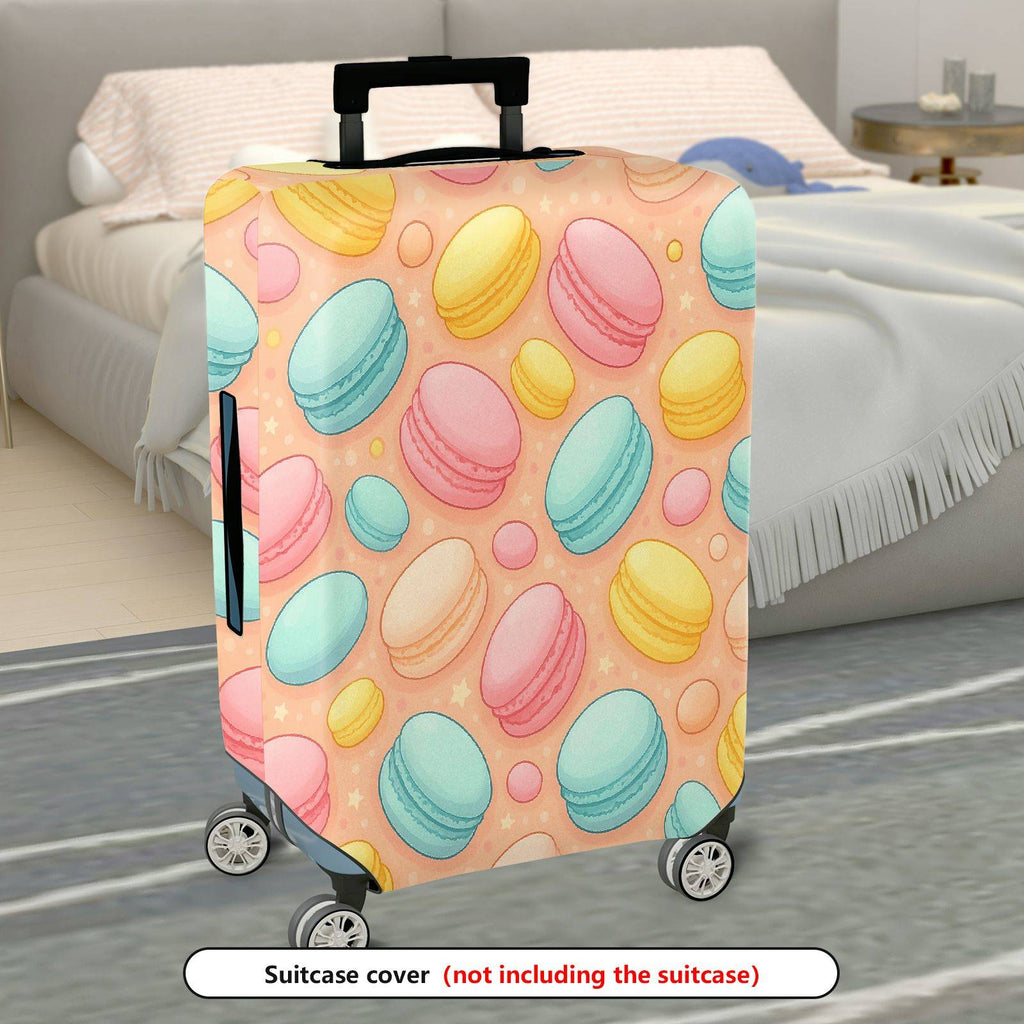 1-Piece Macaron Pastel Cute Colorful Fun Pattern  Suitcase Luggage Cover, Stretch Protective Sleeve