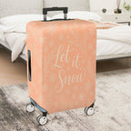 1-Piece Snowflake Winter Holiday Christmas Festive Snow  Suitcase Luggage Cover, Stretch Protective Sleeve
