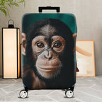 1-Piece Animal Jungle Face Ears Unique Creative  Suitcase Luggage Cover, Stretch Protective Sleeve