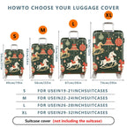 1-Piece Christmas Holiday Festive Gift Horse Ornament  Suitcase Luggage Cover, Stretch Protective Sleeve