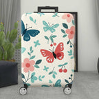 1-Piece Butterfly Floral Cherry Blossom Nature Aesthetic  Suitcase Luggage Cover, Stretch Protective Sleeve
