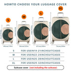 1-Piece Geometric Circle Abstract Modern Artistic Stylish  Suitcase Luggage Cover, Stretch Protective Sleeve