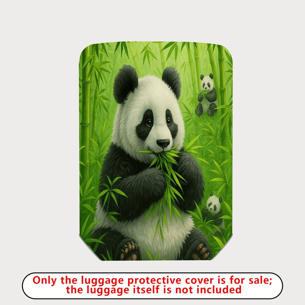 1-Piece Panda Bamboo Green Forest Cute Playful Lively  Suitcase Luggage Cover, Stretch Protective Sleeve