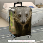 1-Piece Animal Wildlife Close-up Nature Photography Gray  Suitcase Luggage Cover, Stretch Protective Sleeve