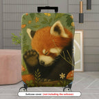 1-Piece Red Panda Forest Nature Floral Animal Cute  Suitcase Luggage Cover, Stretch Protective Sleeve