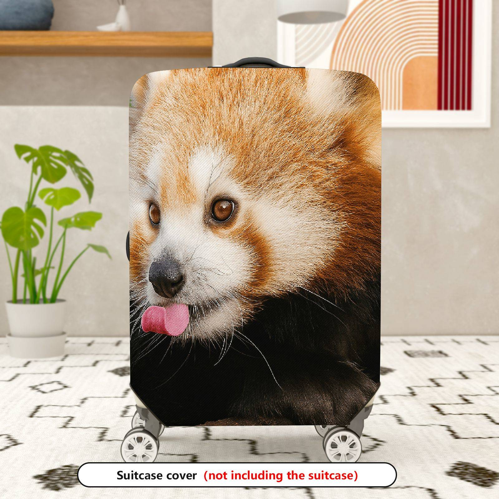 1-Piece Red Panda Cute Animal Wildlife Nature Fun  Suitcase Luggage Cover, Stretch Protective Sleeve