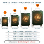 1-Piece Galaxy Nebula Cosmic Swirl Starry Glow  Suitcase Luggage Cover, Stretch Protective Sleeve