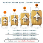 1-Piece Airplane Jet Yellow Modern Stylish Aviation  Suitcase Luggage Cover, Stretch Protective Sleeve