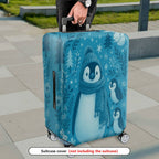 1-Piece Penguin Winter Snowflake Forest Animal Cute  Suitcase Luggage Cover, Stretch Protective Sleeve