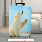 1-Piece Cute Polar Bear Winter Snow Nature Animal  Suitcase Luggage Cover, Stretch Protective Sleeve