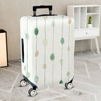 1-Piece Green Beige Abstract Geometric Minimalist Modern  Suitcase Luggage Cover, Stretch Protective Sleeve