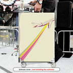 1-Piece Airplane Rainbow Minimalist Colorful Travel Adventure Luggage  Suitcase Luggage Cover, Stretch Protective Sleeve
