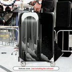 1-Piece Black White Abstract Geometric Futuristic Minimalistic  Suitcase Luggage Cover, Stretch Protective Sleeve