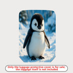 1-Piece Cute Adorable Penguin Winter Snow Animal  Suitcase Luggage Cover, Stretch Protective Sleeve
