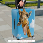 1-Piece Cute Giraffe Funny Animal Nature Blue Sky  Suitcase Luggage Cover, Stretch Protective Sleeve