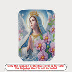 1-Piece Angel Floral Crown Orchid Praying Halo Religious  Suitcase Luggage Cover, Stretch Protective Sleeve
