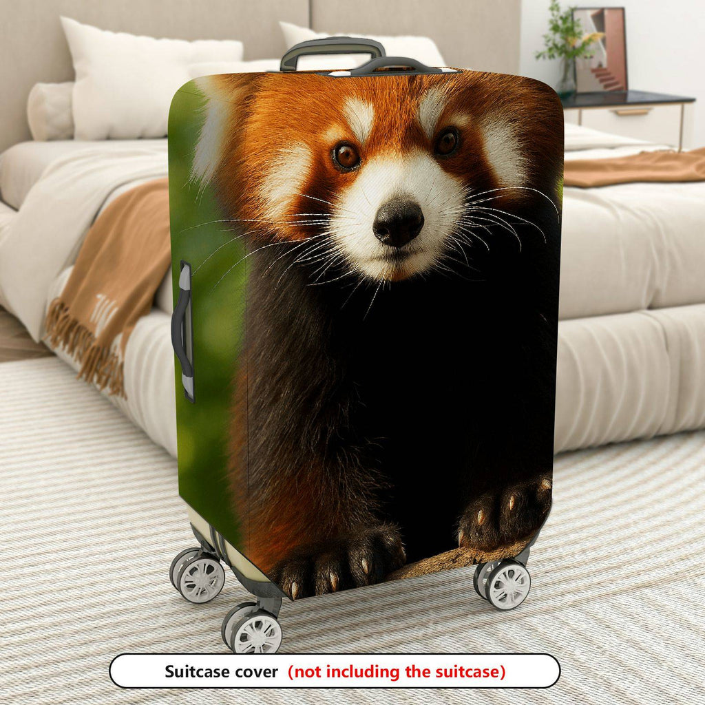1-Piece Red Panda Animal Nature Cute Wildlife Travel  Suitcase Luggage Cover, Stretch Protective Sleeve