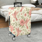1-Piece Hummingbird Floral Nature Art Elegant  Suitcase Luggage Cover, Stretch Protective Sleeve