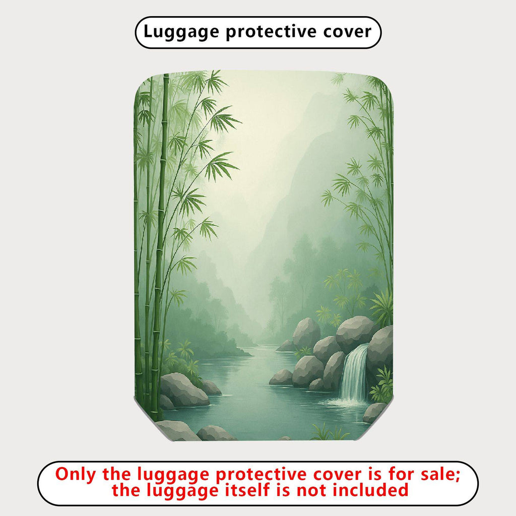 1-Piece Forest River Waterfall Nature Landscape Travel  Suitcase Luggage Cover, Stretch Protective Sleeve