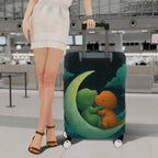 1-Piece Dinosaur Moon Stars Clouds Night Cute  Suitcase Luggage Cover, Stretch Protective Sleeve