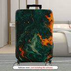 1-Piece Cosmic Flame Swirl Galaxy Artistic Abstract  Suitcase Luggage Cover, Stretch Protective Sleeve