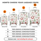 1-Piece Christmas Holiday Ornament Tree Gift Wreath Snowflake  Suitcase Luggage Cover, Stretch Protective Sleeve