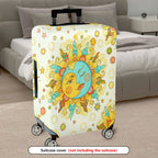 1-Piece Sun Moon Star Astrology Zodiac Abstract Artistic  Suitcase Luggage Cover, Stretch Protective Sleeve