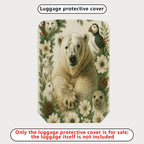 1-Piece Animal Forest Nature Floral Bear Scenic  Suitcase Luggage Cover, Stretch Protective Sleeve