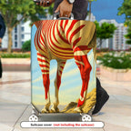 1-Piece Striped Zebra Horse Artistic Vibrant Unique  Suitcase Luggage Cover, Stretch Protective Sleeve