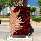 1-Piece Floral Chrysanthemum Colorful Elegant Artistic  Suitcase Luggage Cover, Stretch Protective Sleeve