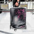 1-Piece Cherry Blossom Mountain Moon Scenic Artistic Nature Landscape  Suitcase Luggage Cover, Stretch Protective Sleeve