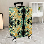 1-Piece Abstract Marble Gold Turquoise Geometric Artistic  Suitcase Luggage Cover, Stretch Protective Sleeve