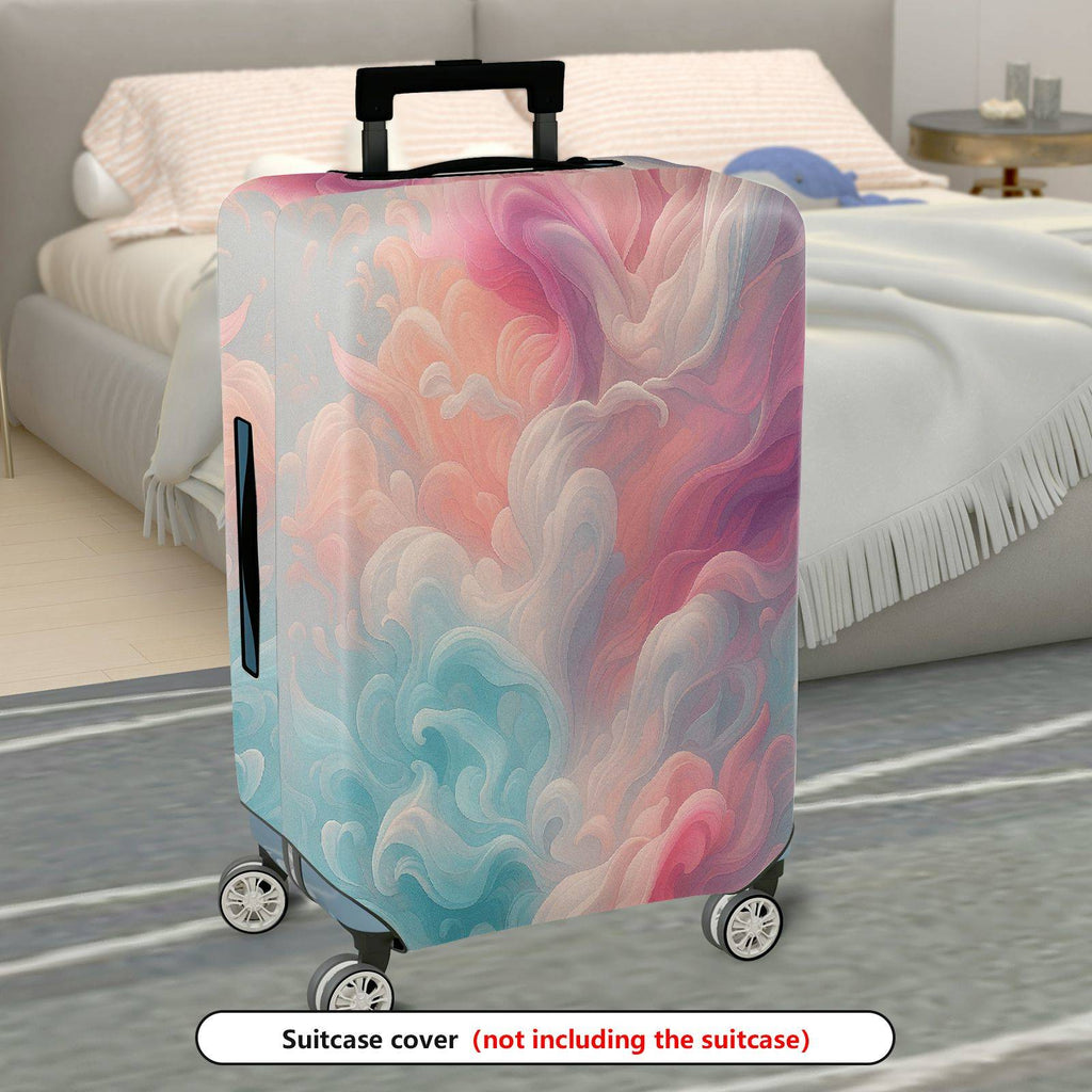 1-Piece Abstract Colorful Cloud Pattern  Suitcase Luggage Cover, Stretch Protective Sleeve