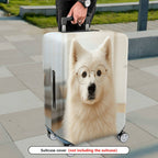 1-Piece Cute Dog Glasses White Living Room Sofa  Suitcase Luggage Cover, Stretch Protective Sleeve