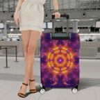 1-Piece Abstract Colorful Mandala Artistic Vibrant Lively  Suitcase Luggage Cover, Stretch Protective Sleeve