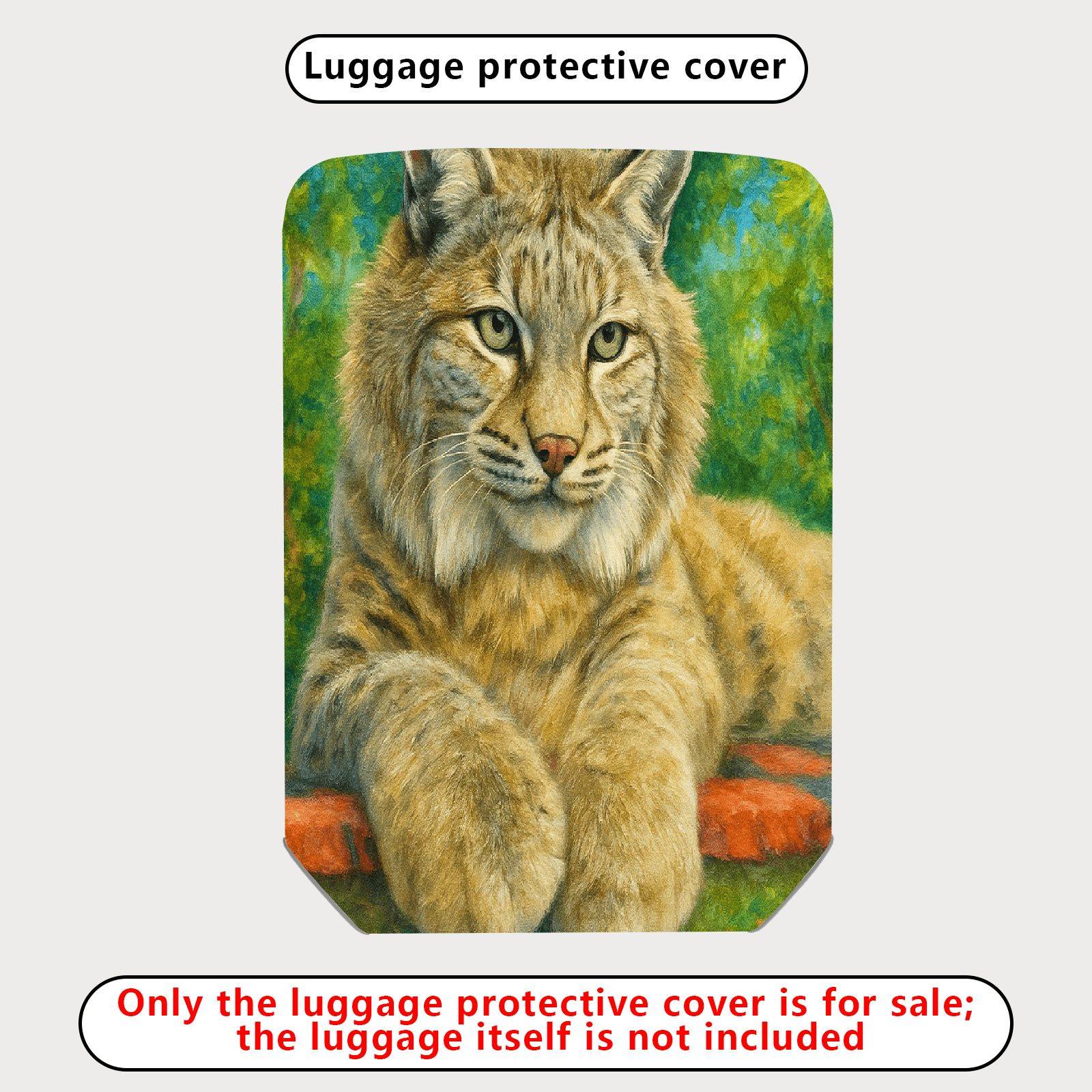 1-Piece Animal Nature Art Colorful Relaxing Vibrant  Suitcase Luggage Cover, Stretch Protective Sleeve
