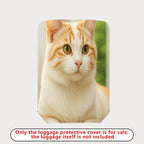 1-Piece Cute Cat Feline Animal Nature Whiskers  Suitcase Luggage Cover, Stretch Protective Sleeve