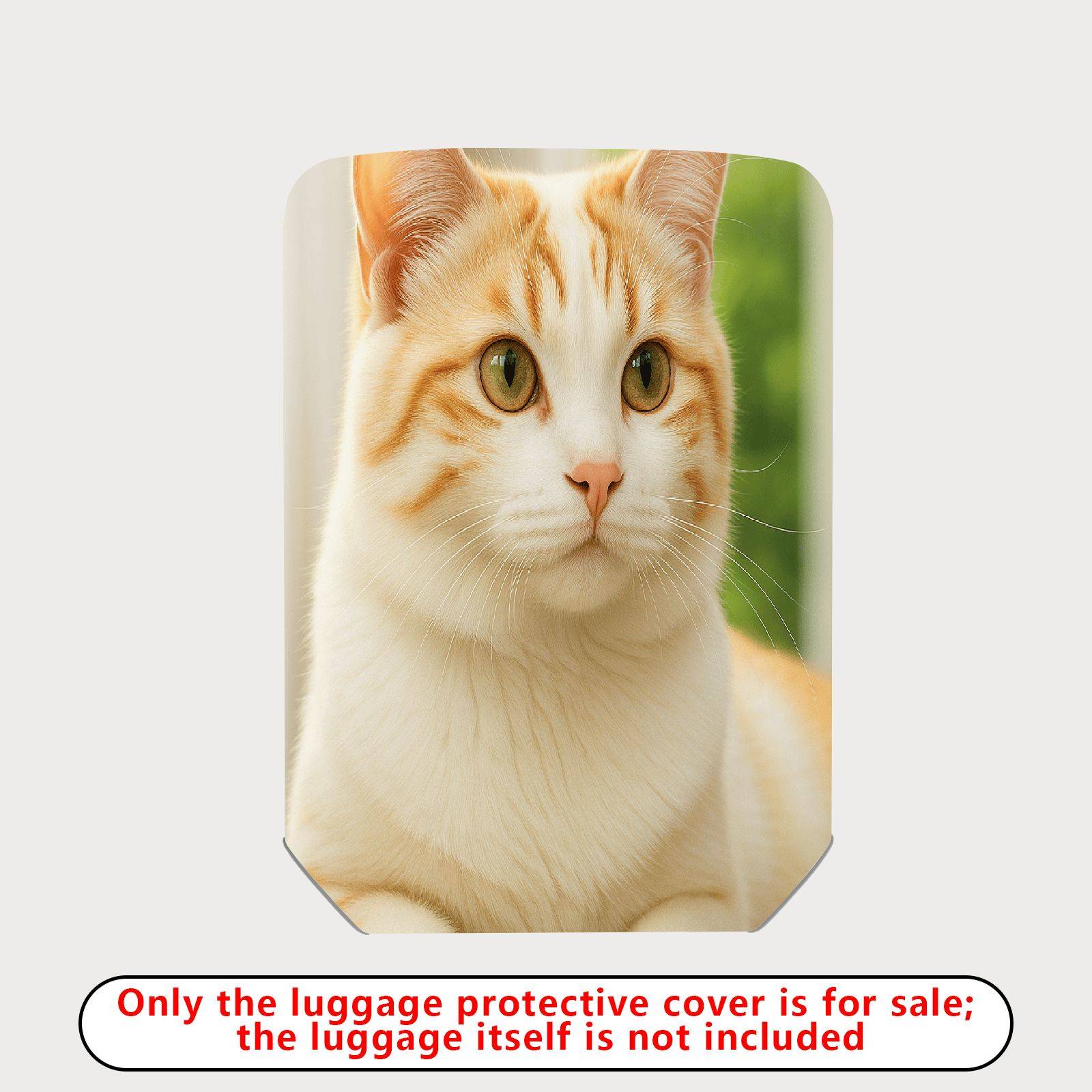 1-Piece Cute Cat Feline Animal Nature Whiskers  Suitcase Luggage Cover, Stretch Protective Sleeve