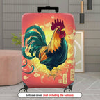 1-Piece Rooster Vibrant Colorful Artistic Bright Energetic  Suitcase Luggage Cover, Stretch Protective Sleeve