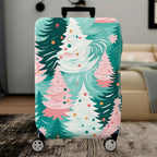 1-Piece Christmas Tree Festive Winter Holiday Pattern  Suitcase Luggage Cover, Stretch Protective Sleeve