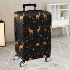 1-Piece Deer Starry Night Festive Cosmic Holiday  Suitcase Luggage Cover, Stretch Protective Sleeve