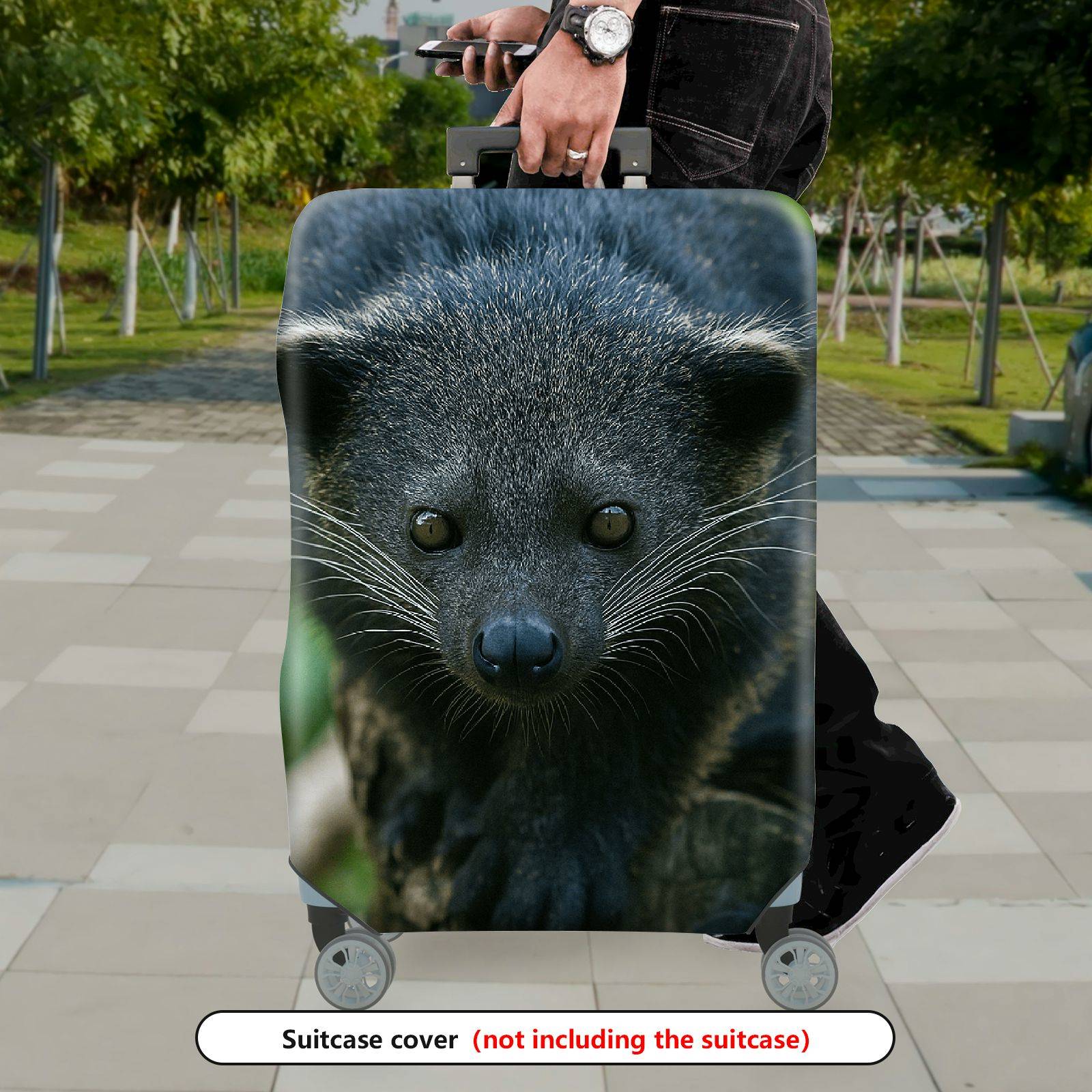 1-Piece Animal Wildlife Jungle Nature Exotic  Suitcase Luggage Cover, Stretch Protective Sleeve