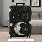 1-Piece Moon Sun Star Cosmic Celestial Universe Galaxy  Suitcase Luggage Cover, Stretch Protective Sleeve