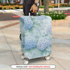 1-Piece Floral Hydrangea Leaf Pastel Nature Artistic  Suitcase Luggage Cover, Stretch Protective Sleeve