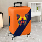 1-Piece Orange Abstract Butterfly Pattern Travel Art Pixel Geometric  Suitcase Luggage Cover, Stretch Protective Sleeve