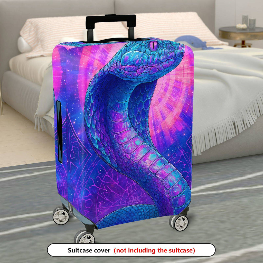 1-Piece Psychedelic Mystic Snake Cosmic Art Radiant Colorful  Suitcase Luggage Cover, Stretch Protective Sleeve